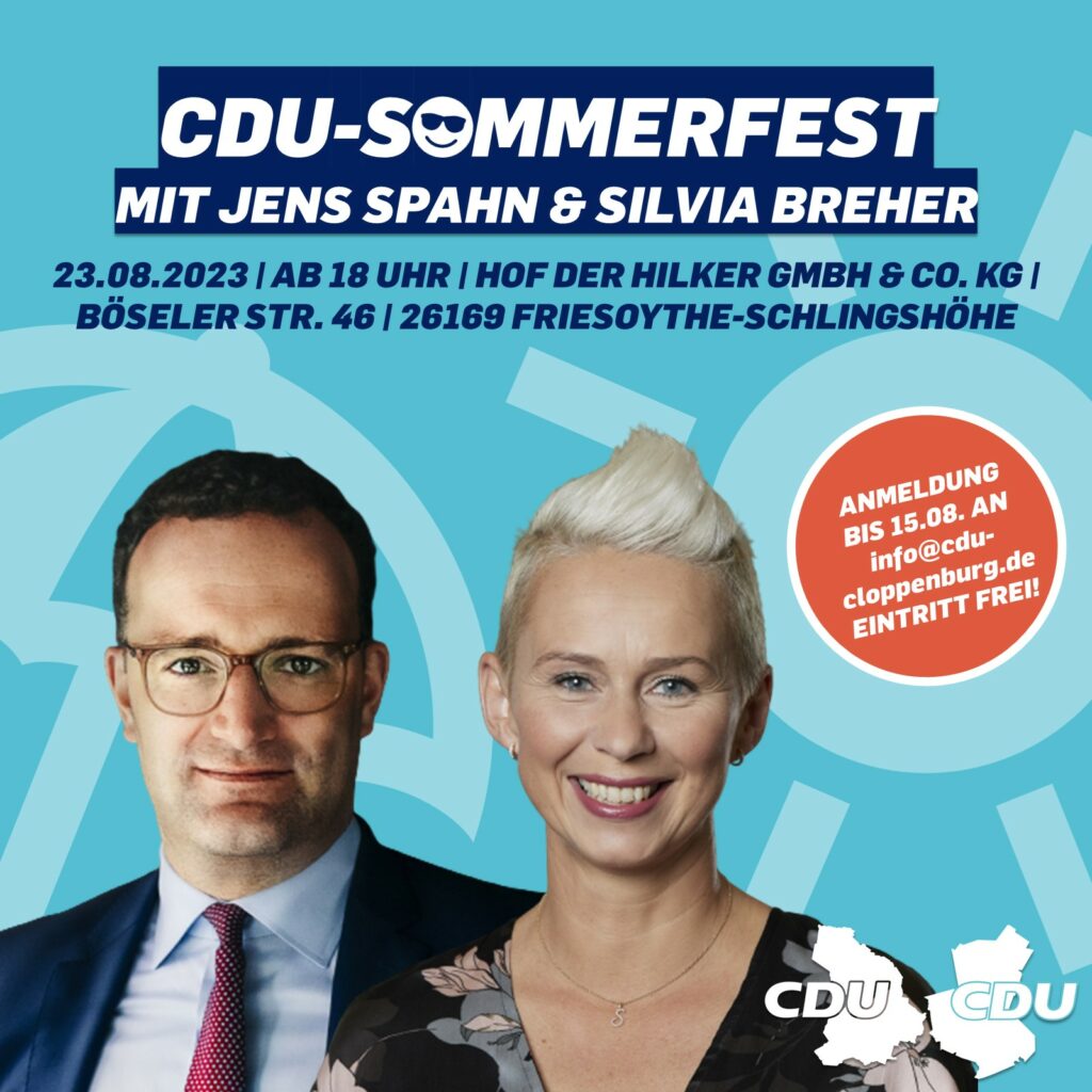 CDU-Sommerfest mit Jens Spahn und Silvia Breher in Friesoythe