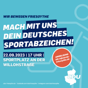 „Wir bewegen Friesoythe“ – mit CDU Deutsches Sportabzeichen erwerben