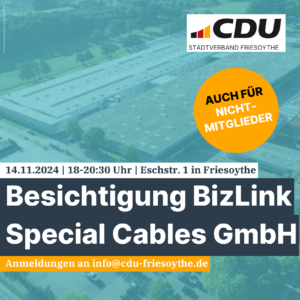 CDU besichtigt am 14.11. BizLink