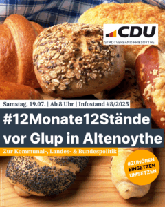 Samstag (19.07.) CDU-Infostand bei Glup in Altenoythe 