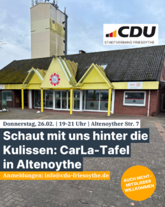 Hegewald und CDU besichtigen CarLa-Tafel in Altenoythe – Nicht-Mitglieder herzlich willkommen