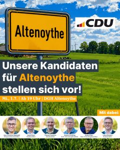 CDU-Kandidaten stellen sich in Altenoythe vor